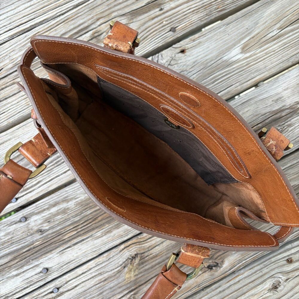 Vintage Mulberry Babington Leather Buckle Tote Bag Brown Handbag - Picture 6 of 12